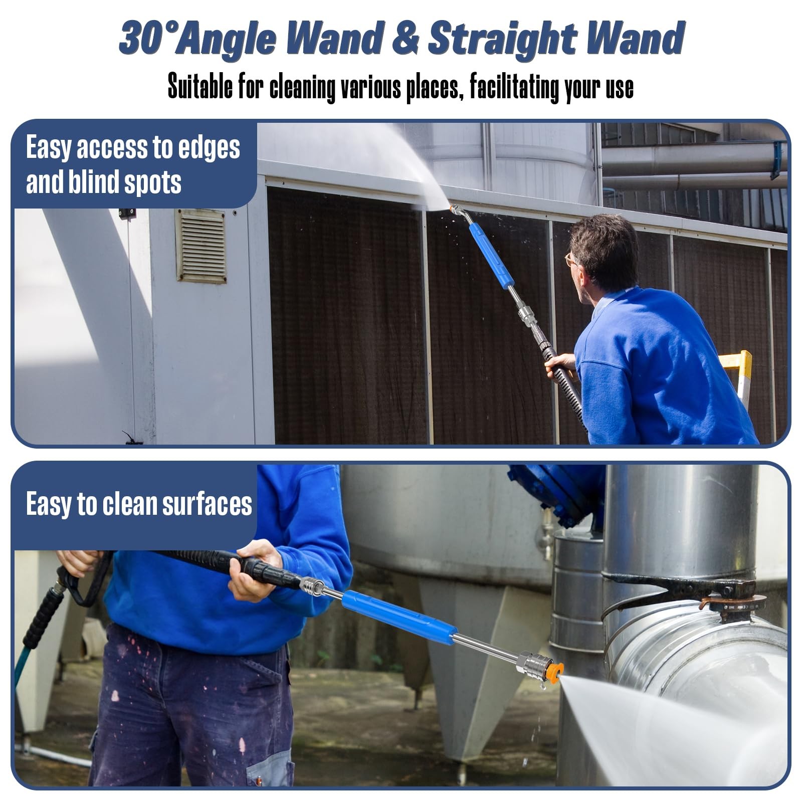 APOWER Pressure Washer Extension Wand 17 Inch, Stainless Steel Power Washer W…