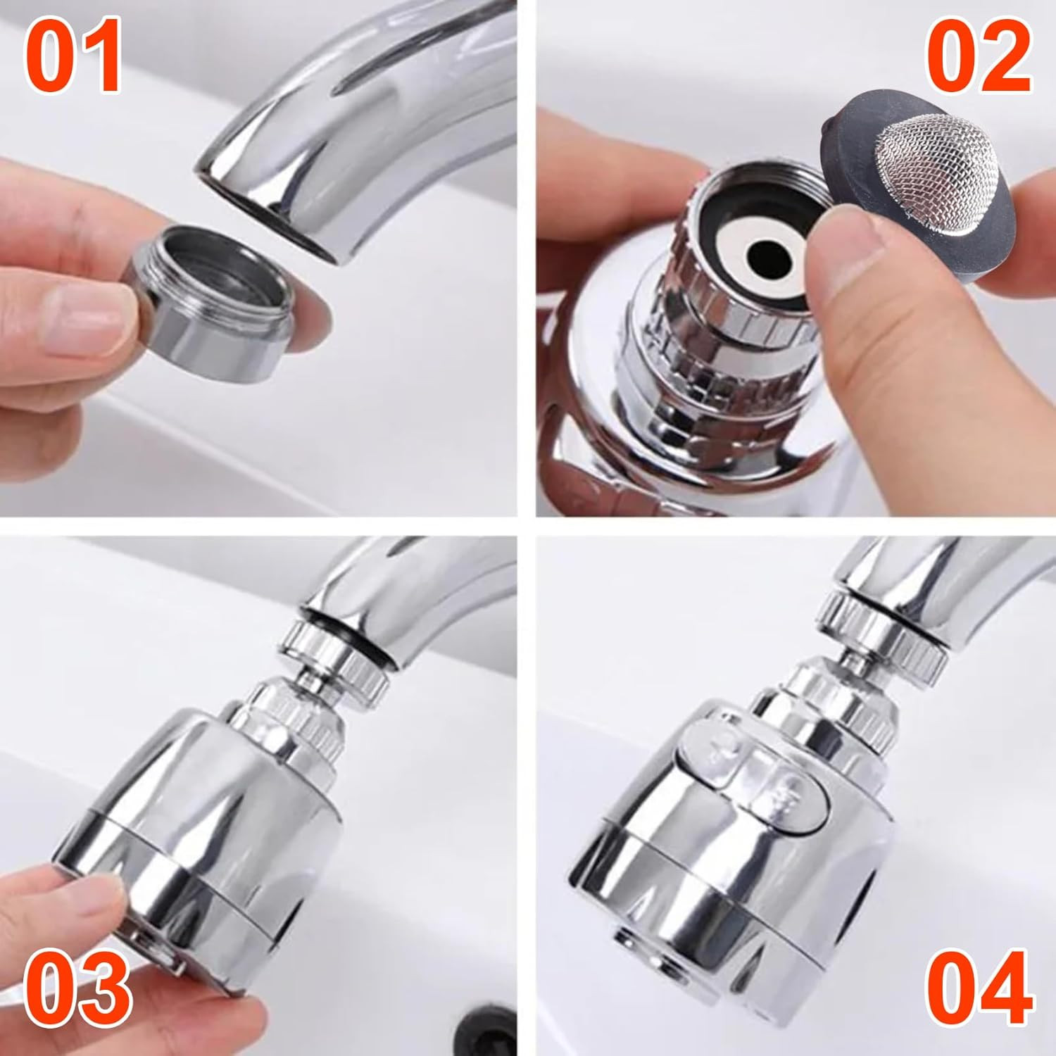 8 Pcs Hose Filter Washers, Stainless Steel Inlet Hose Screen Washer with Straine