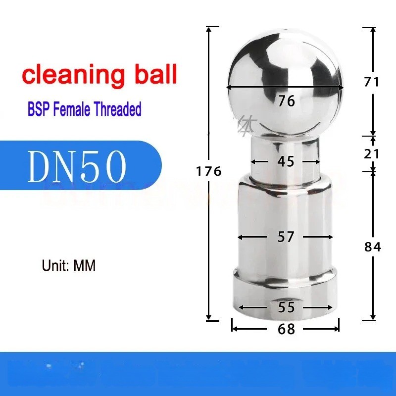 1PCS Rotary Spray Ball Cleaning Head 1/2″ 3/4″1″ 2″ Rotating Tank Washing Nozzl#