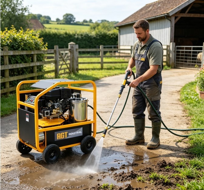AGT Hot Water High Pressure Washer 4.0GPM 13‑HP For Farm & Fleet‑Cleaning