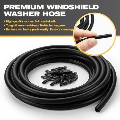 Windshield Washer Hose Kit – 4M Flexible Durable Rubber Fluid Tubing & Tubing