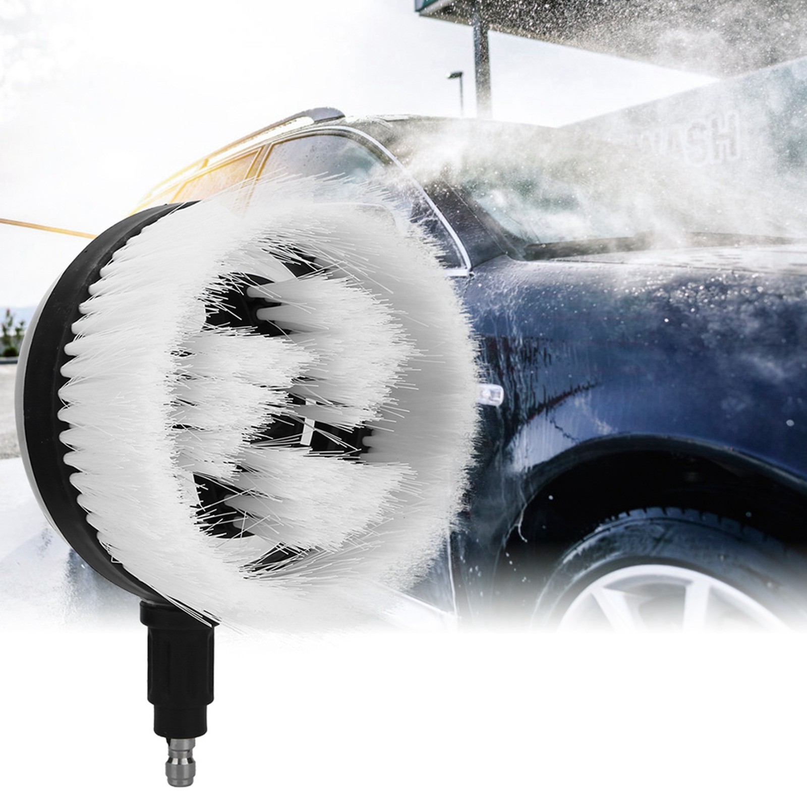Rotary Wash Brush 360°s Fan shaped for High Pressure Water Gun 1/4 Quick NY