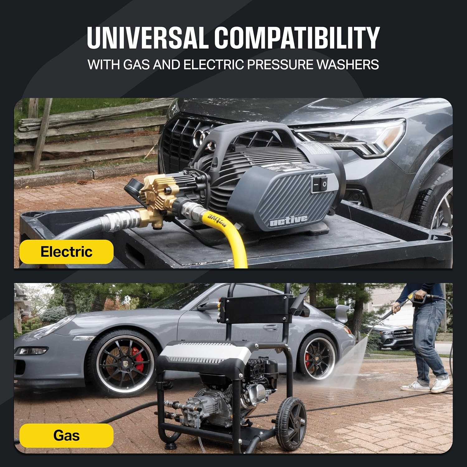 Active Swivel Pressure Washer Gun with an inbuilt 3/8” Inlet Male Swivel Plug fo