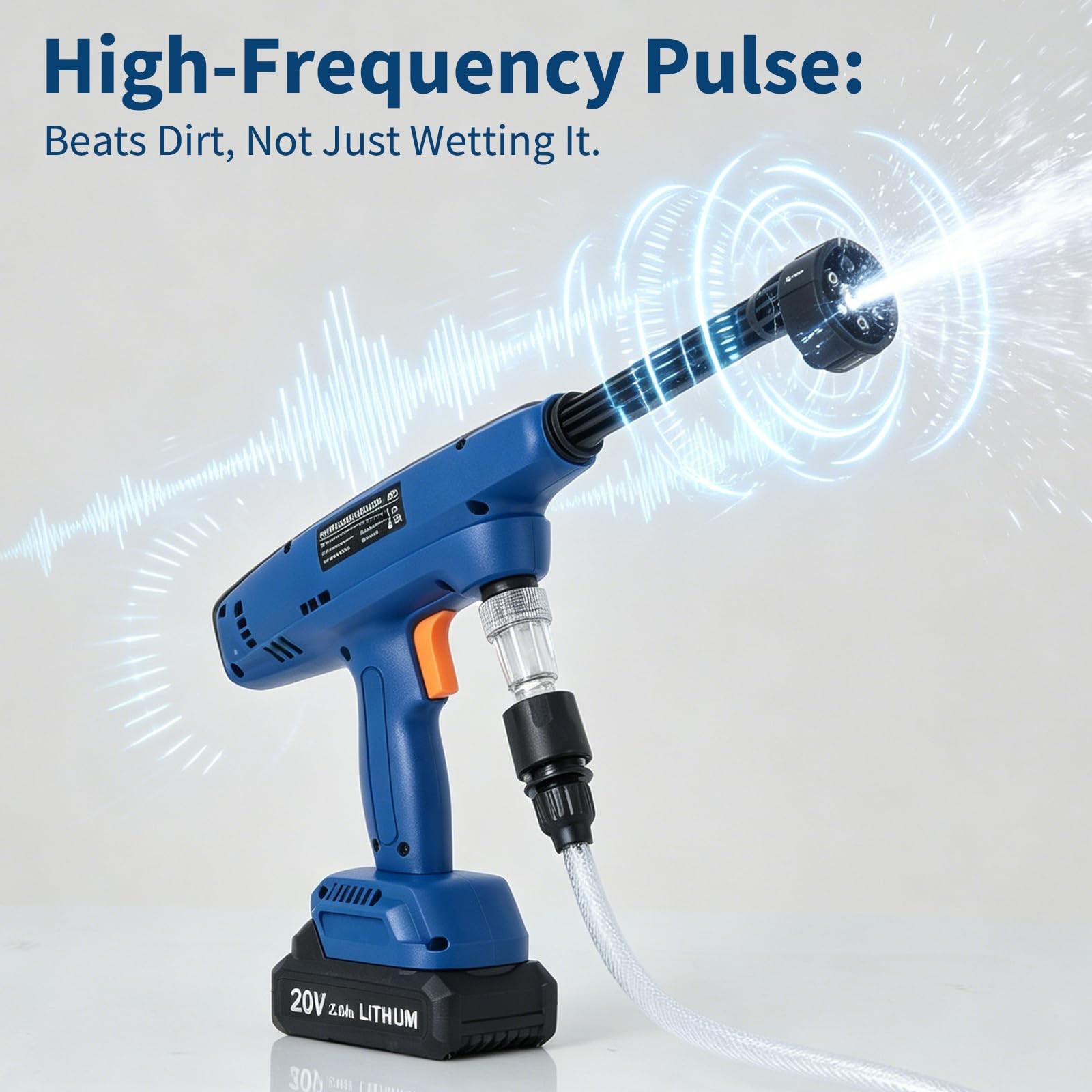 6-in-1 Cordless Portable Power Washer Nozzle Brush Motor Rechargeable Battery