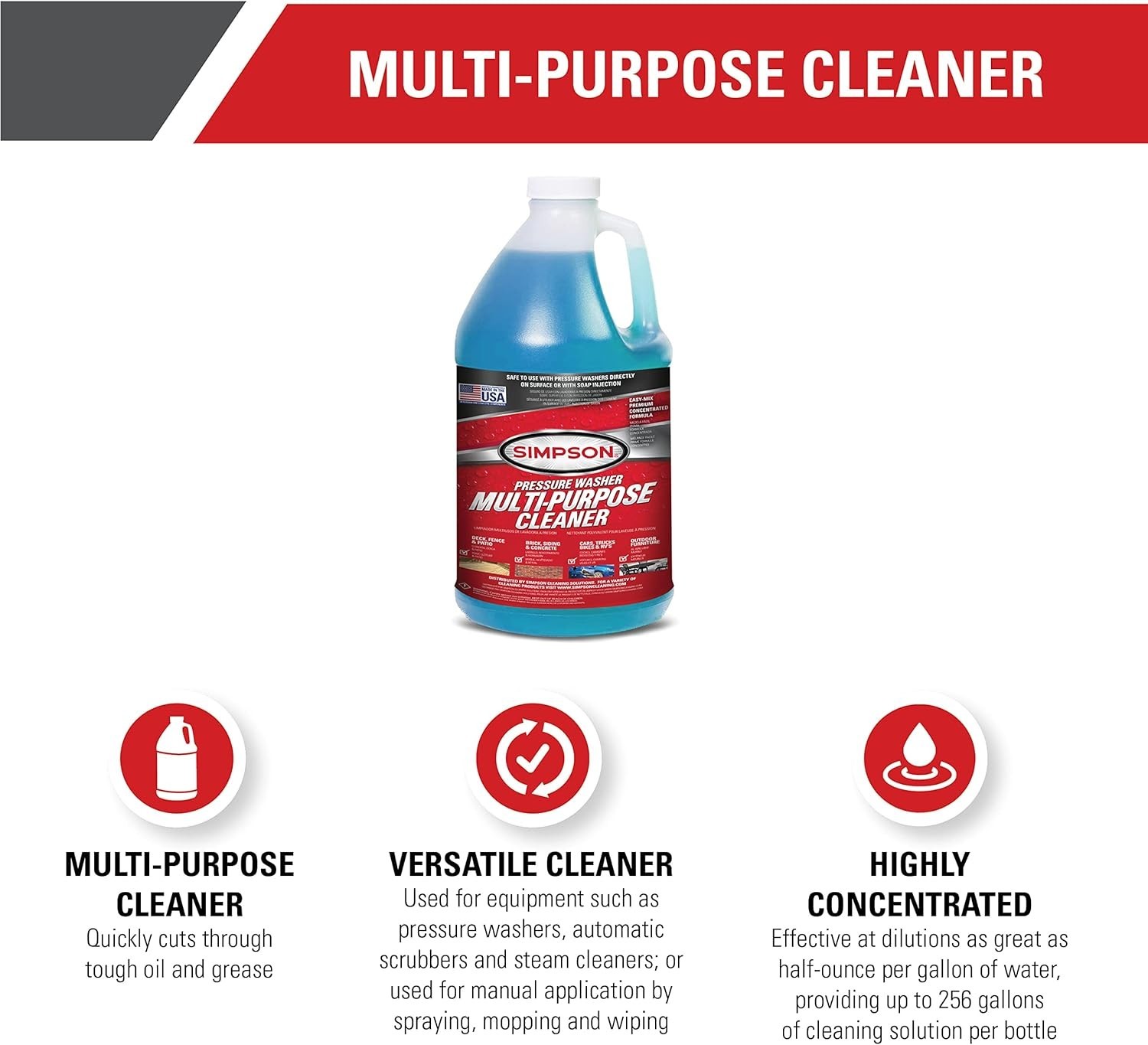 Cleaning Cleaner, Concentrated Soap Solution for Pressure Washers and Spray B…