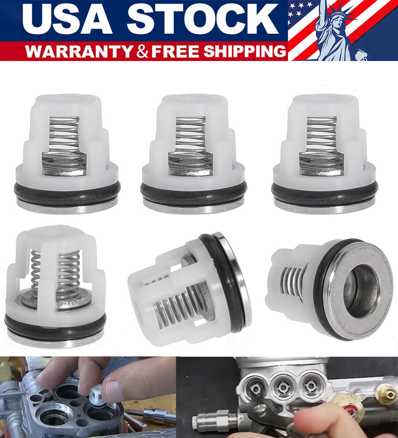 6pcs AR2233 Check Valve Kit for Annovi Reverberi RMV RMW Pressure Washer Pumps