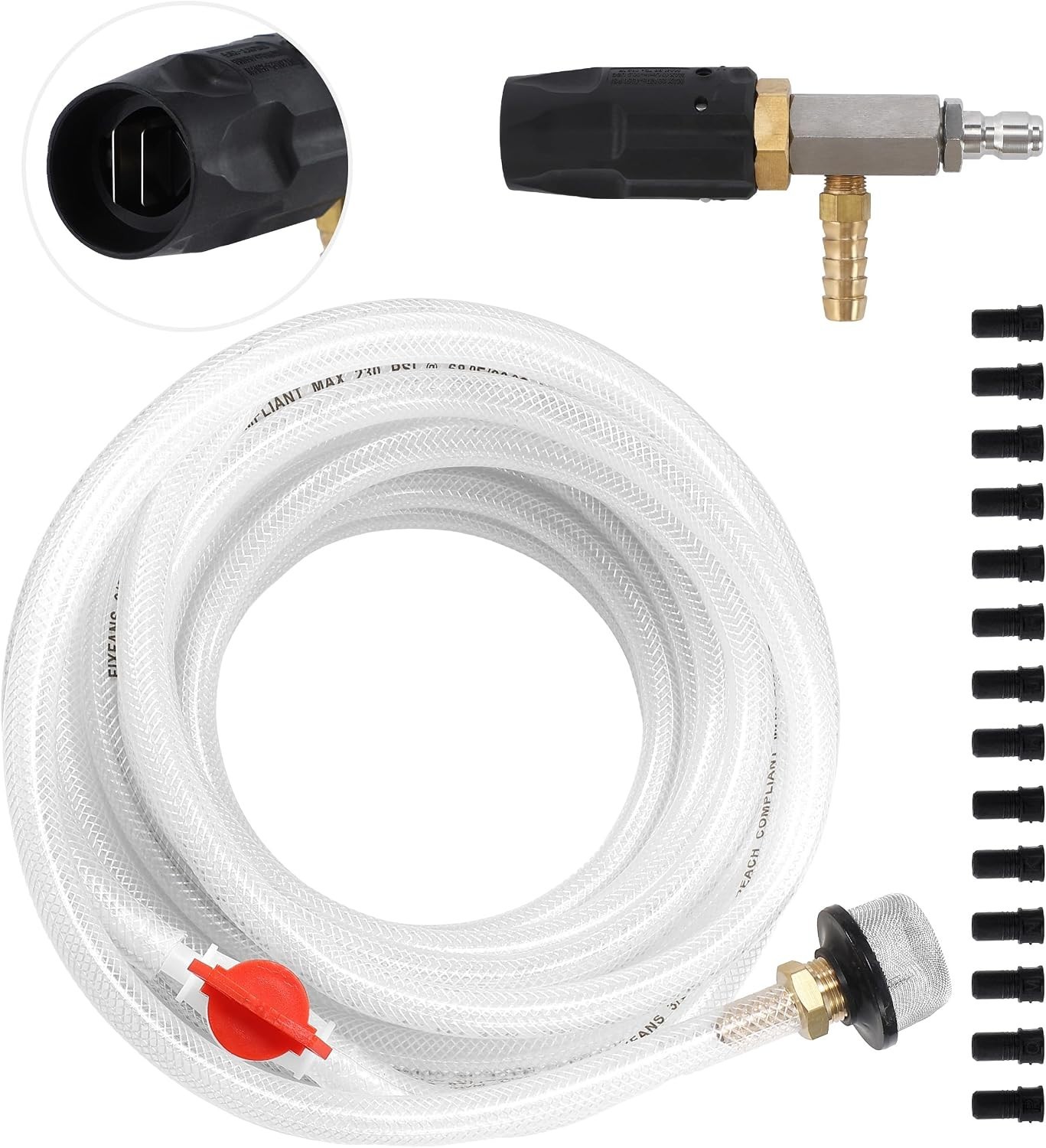 Pro Long Range Pressure Washer Nozzle 4-4.5 GPM, 45FT Hose, 4000 PSI, Dual Mode