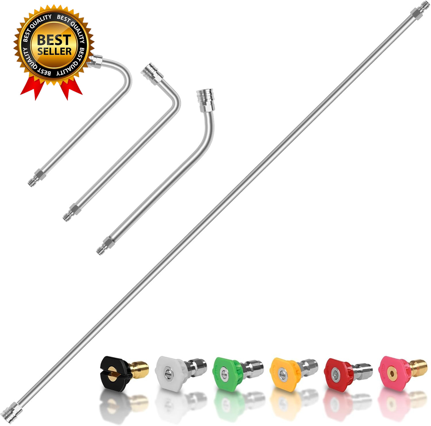 60″ Pressure Washer Extension Wand,Stainless Steel Power Washer Wand Extension-P