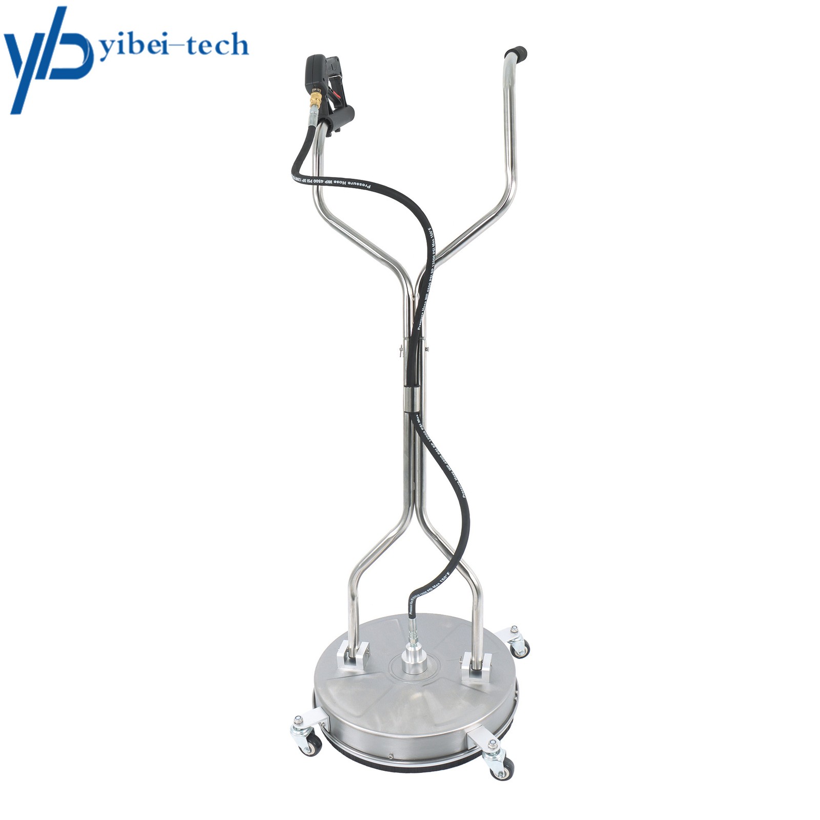 6000PSI 18″ Pressure Washer Surface Cleaner Dual Handle Quick Connect w/ 4Wheels