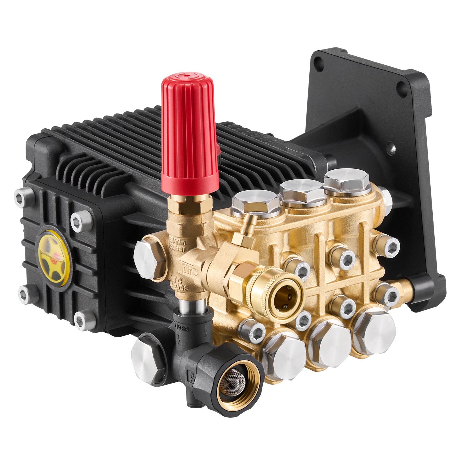 VEVOR Pressure Washer Pump 1″ Shaft Horizontal Triplex Plunger 4400 PSI 4.4GPM
