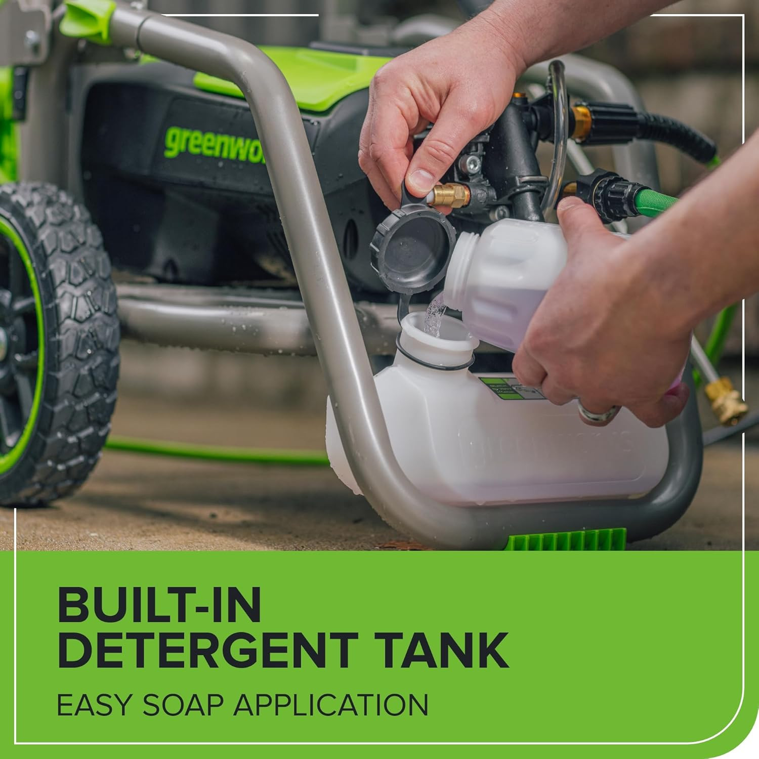 Greenworks 3000 PSI (2.0 GPM Max) Brushless Electric Pressure Washer (15°, 25°,