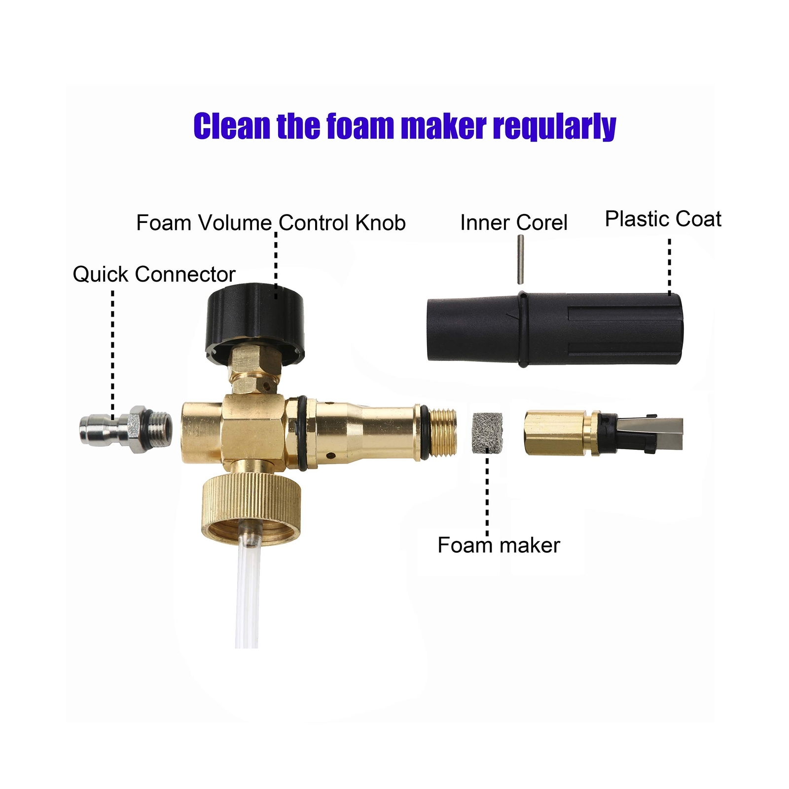 Tool Daily Foam Cannon with 1/4 Inch Quick Connector, 1 Liter, 5 Pressure Was…