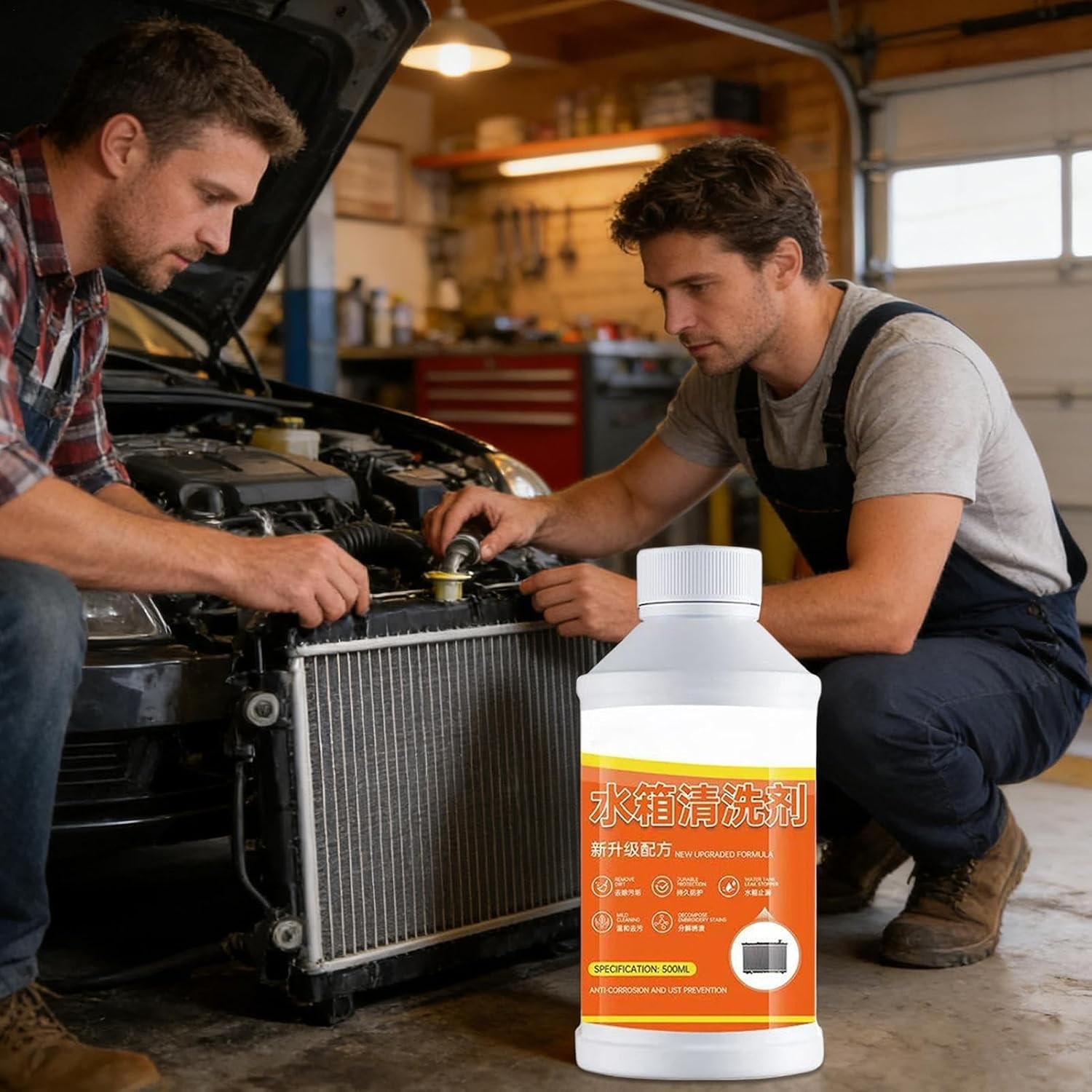 Radiator Flush and Cleaner, 500ml Engine Cleaning Remover, Car Radiators Flash,