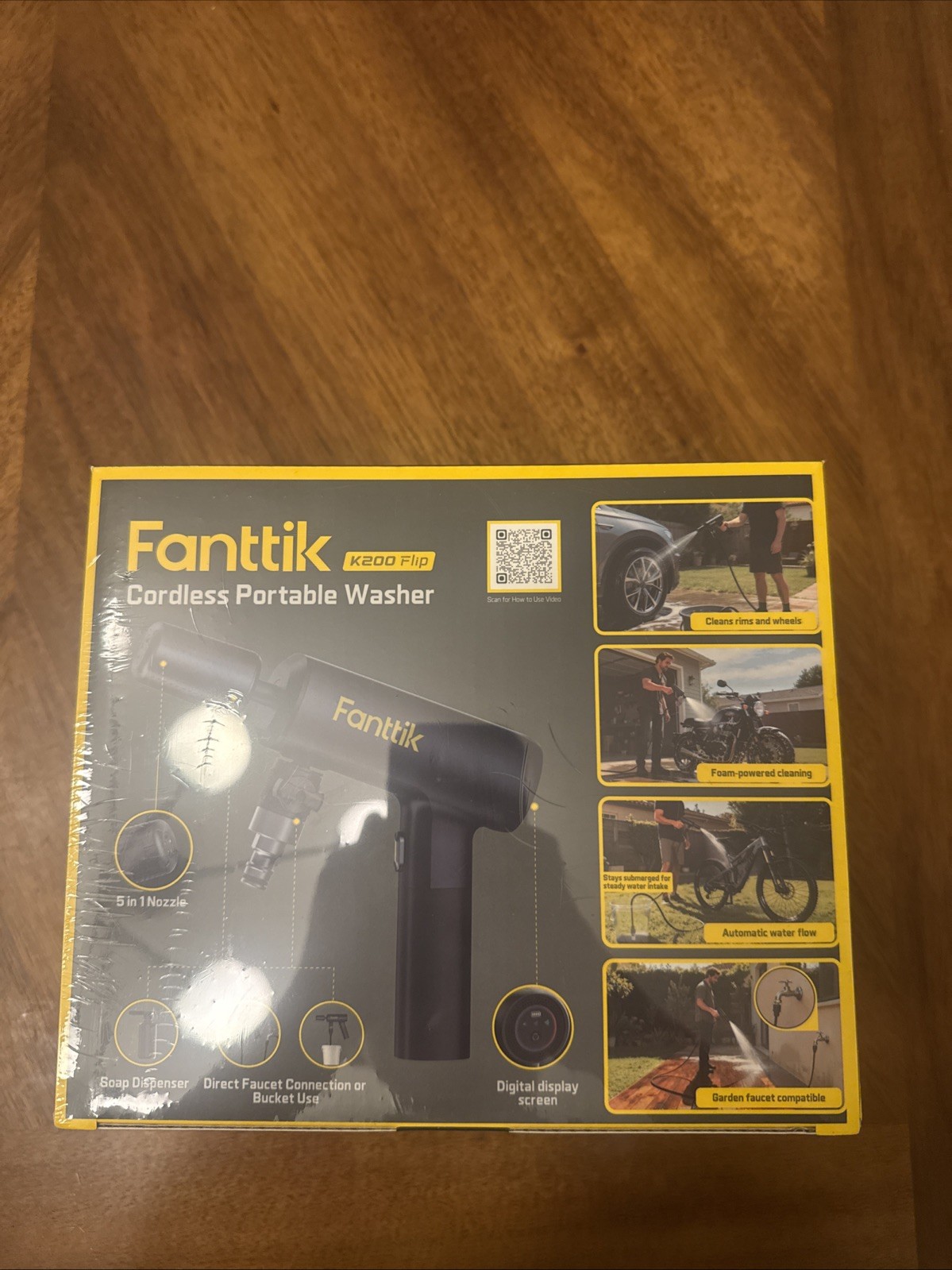 Fanttik K200 Flip Cordless Portable Washer 5-in-1 Nozzle OEM New Sealed