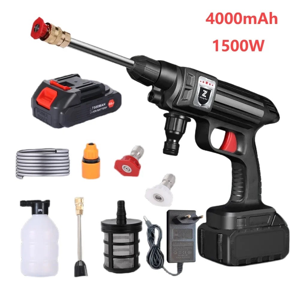 High Pressure Car Washer 30Bar Wireless Car Wash Machine 4000mAh Rechargeable