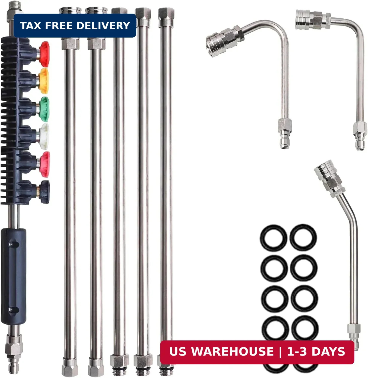 9 Pack Pressure Washer Extension Wand Upgrade Power Washer Lance with 6 Nozzle T