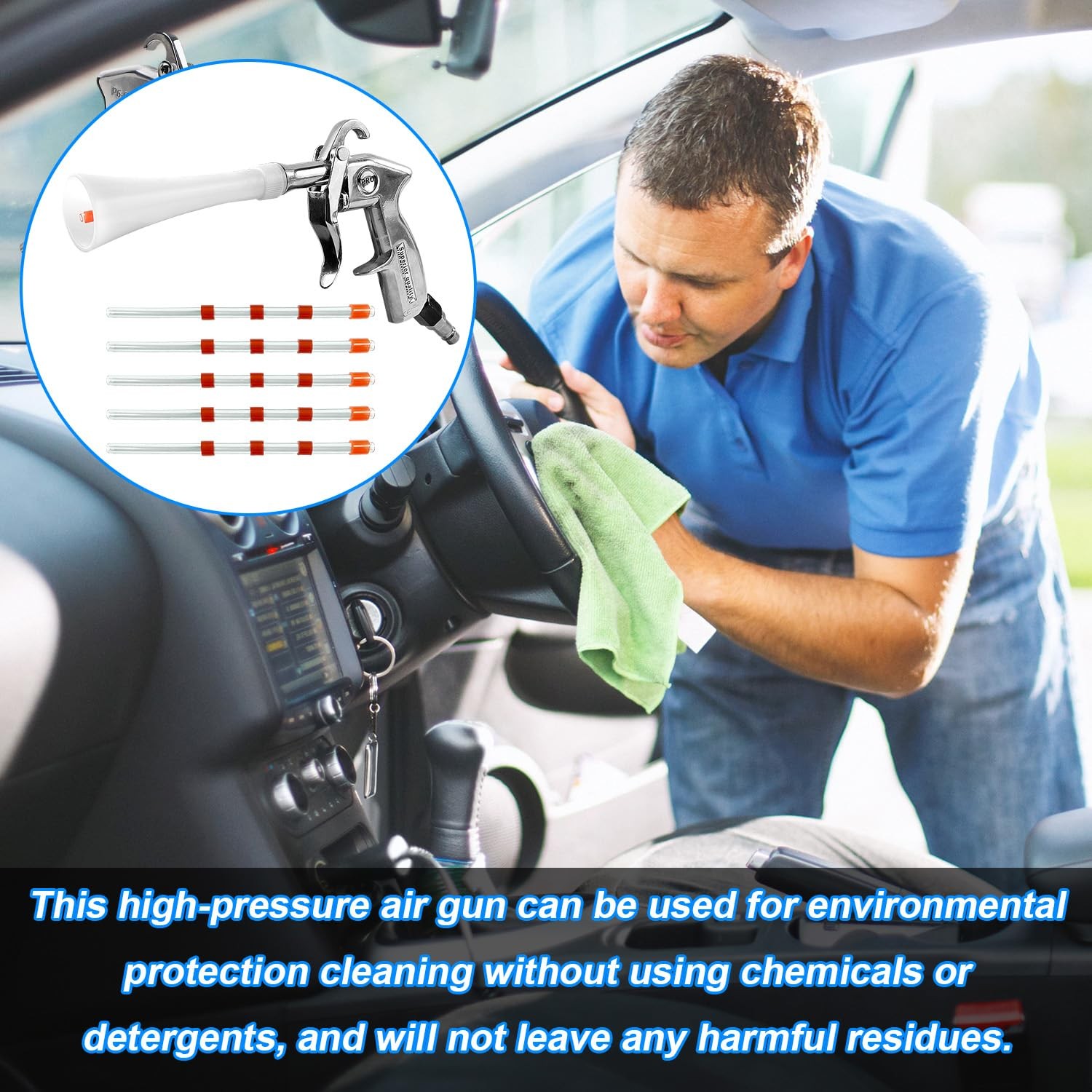 QZQUFJ Air Compressor for Car Detailing Tool, High Pressure Air…