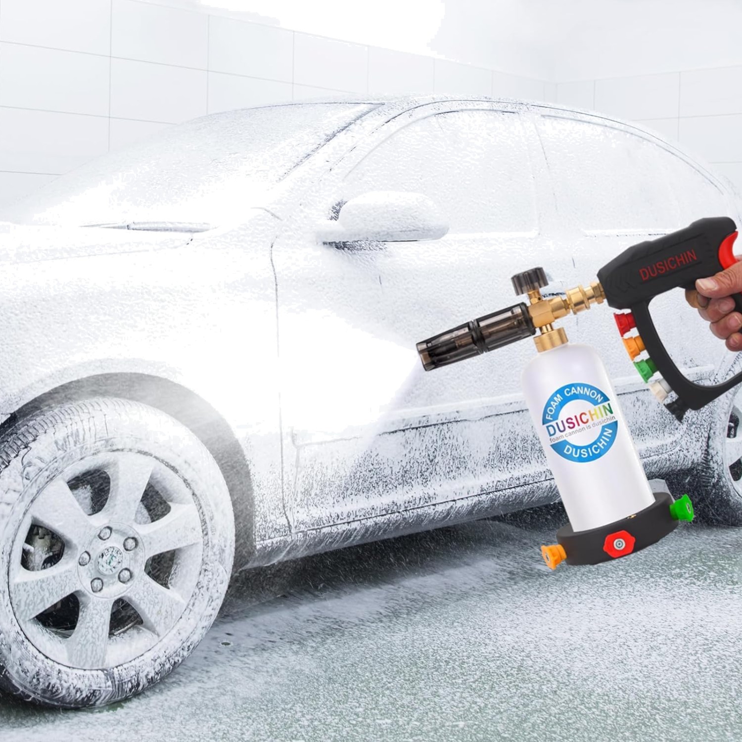 Professional Quality Snow Foam Lance with Adjustable Nozzle & Brass Connectors