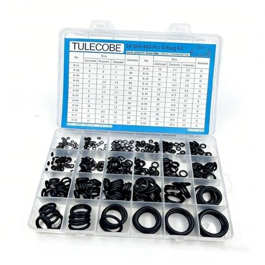 Universal Metric Nitrile Rubber(NBR) O Ring Assortment Kit for 24 Size 400 Pcs