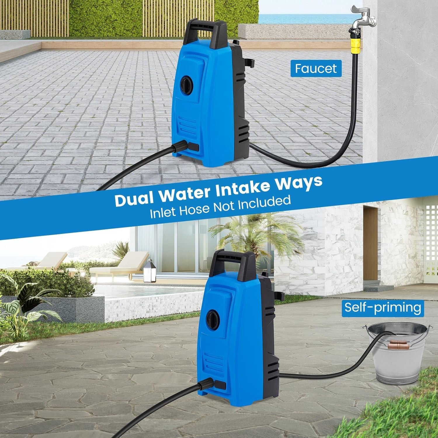 Electric Pressure Washer 1900 PSI 1.8 GPM 4 Nozzles Foam Bottle Spray Gun