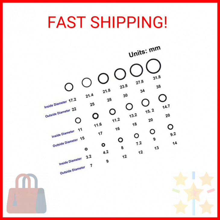 Tool Daily Pressure Washer O Rings Kit for Pump, Hose, Gun, Wand, Coupler, Adapt