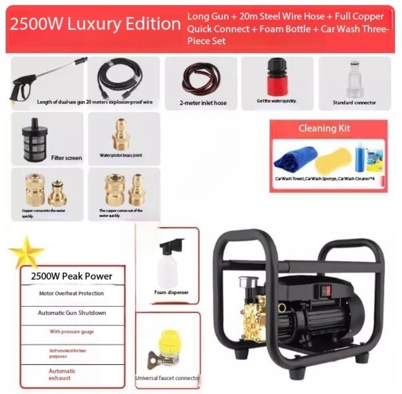 High-Pressure Water Jet 220V Fully Automatic High-Power Car Wash Machine