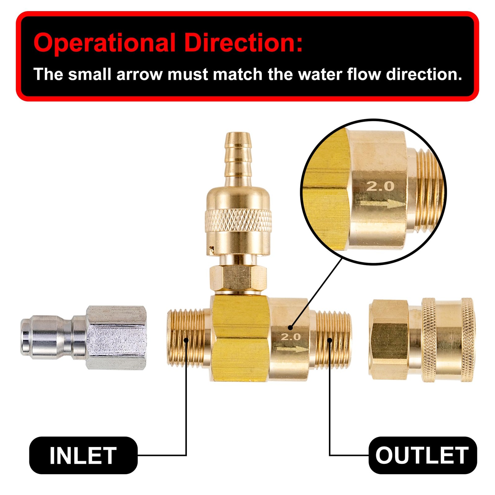Raincovo Downstream Injector for Pressure Washer, Power Washer Chemical Injec…