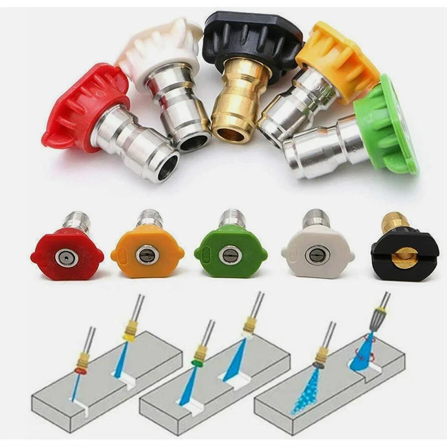 1-5Pcs Pressure Washer Spray Tips Nozzles High Power Kit Quick Connect 1/4″ Set