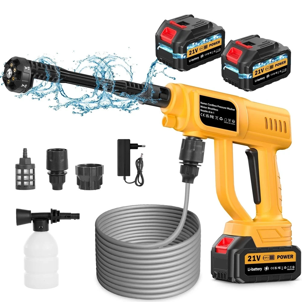 Cordless Pressure Washer Battery Operated, 1700PSI Portable Cordless Power