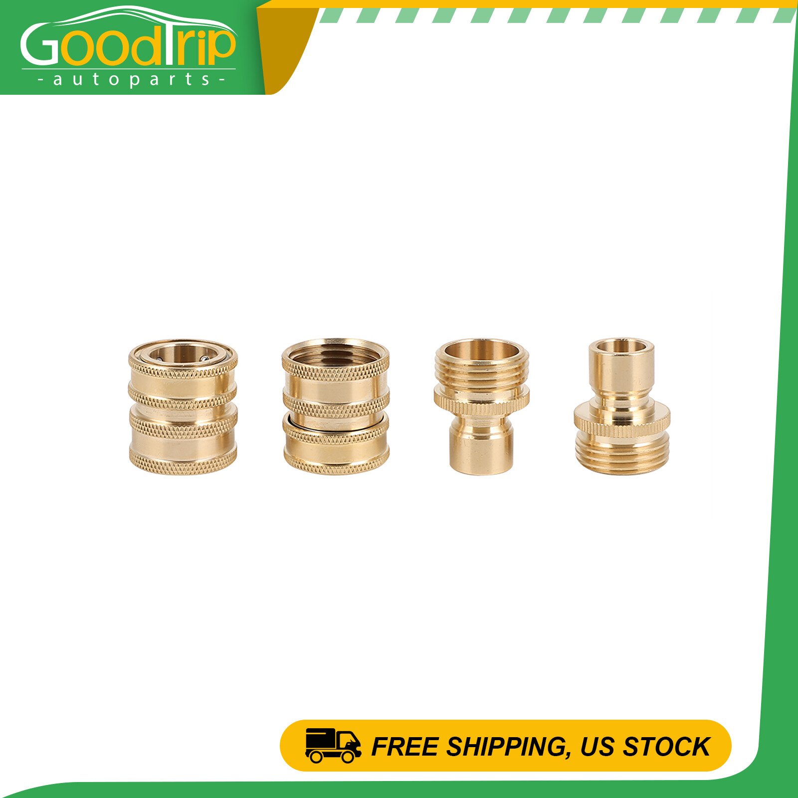 3/4″ Garden Hose Solid Brass Quick Connect Water Female Male Connector Set
