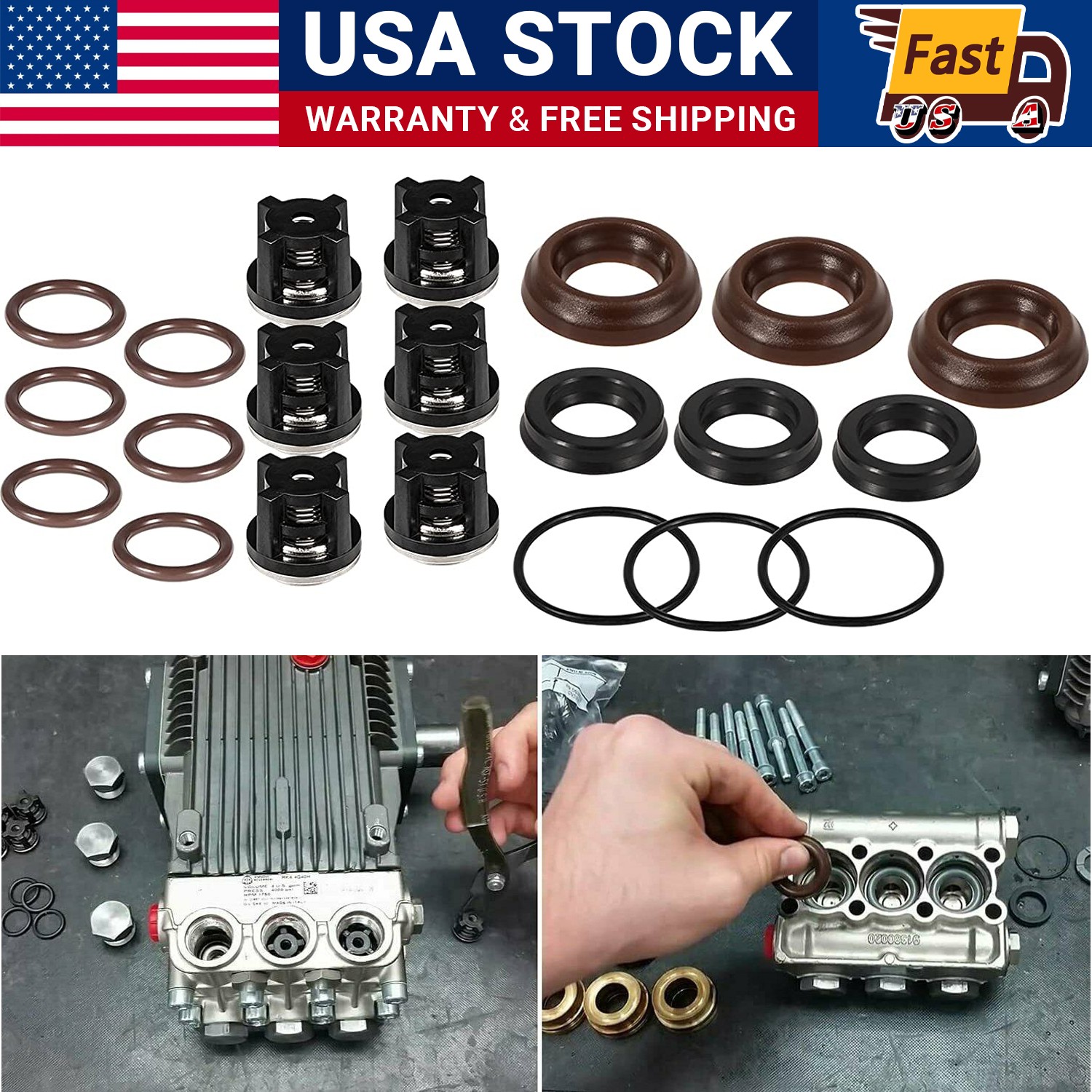 AR1828 Pump Check Valves Kit &AR1857 Pressure Washer Packing Kit For 18mm AR/XR