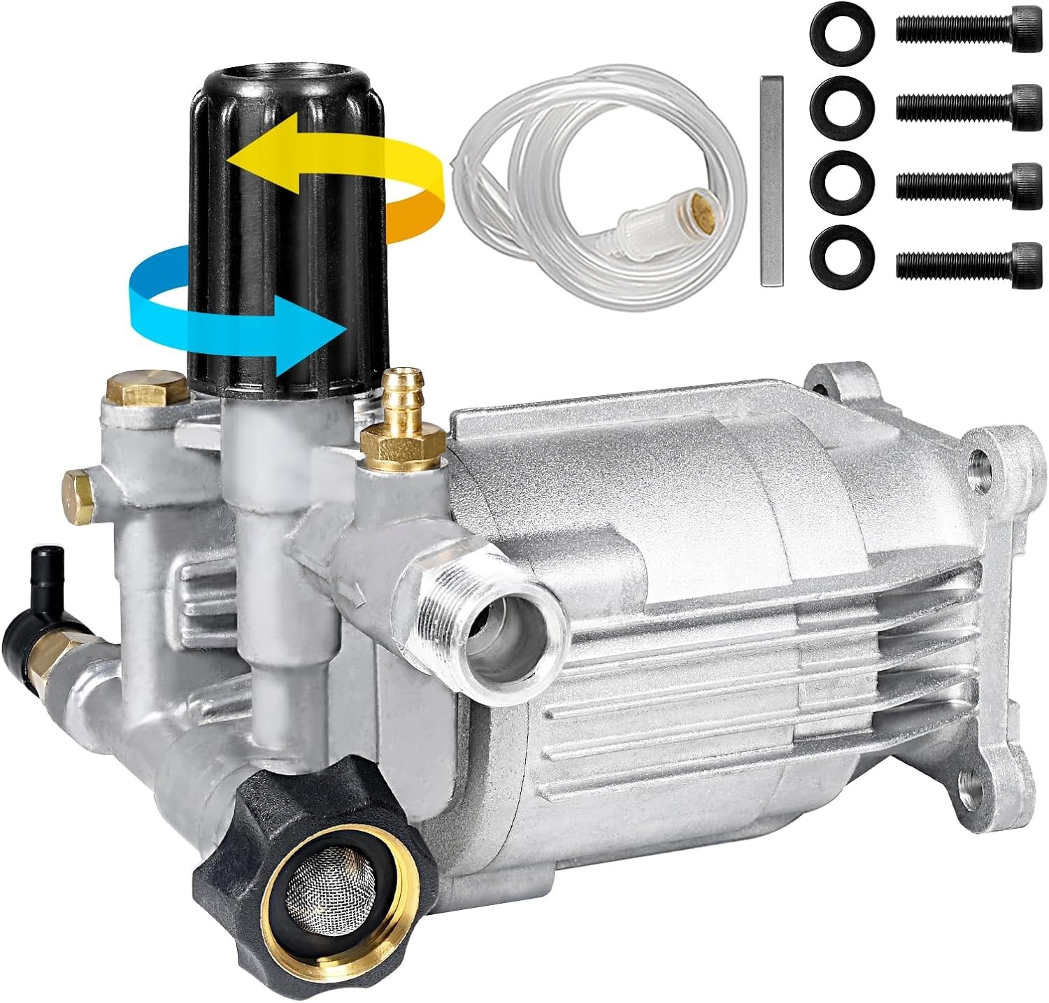 3/4″ Shaft Horizontal Pressure Washer Pump, Easy Adjust 2000-3000 PSI, 2.5 GP…