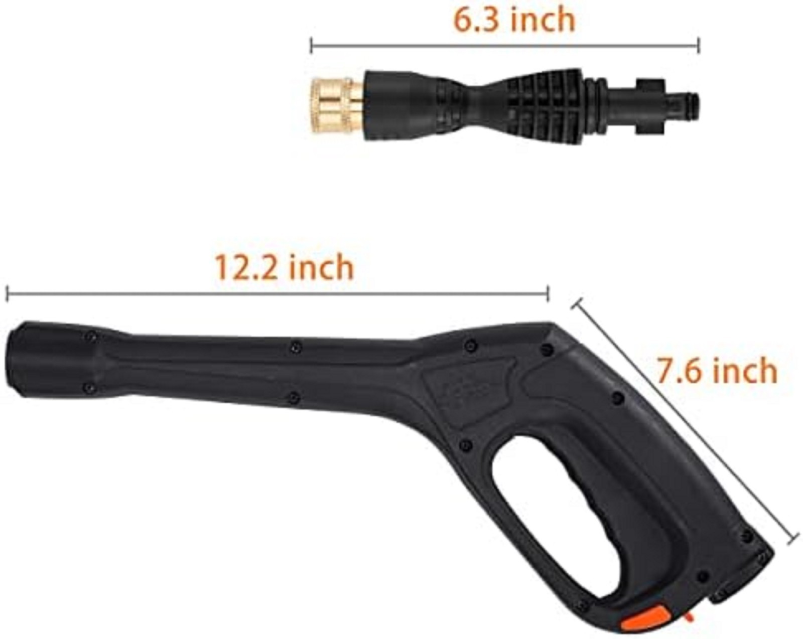 Pressure Washer Gun Kit with 5 Nozzles – Compatible Some of Black