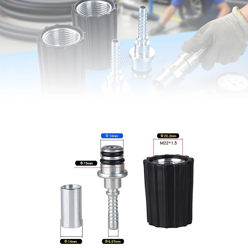 High Pressure Washer Hose Repair Kit, Hose Washers Insert Fittings Car Washer Wa