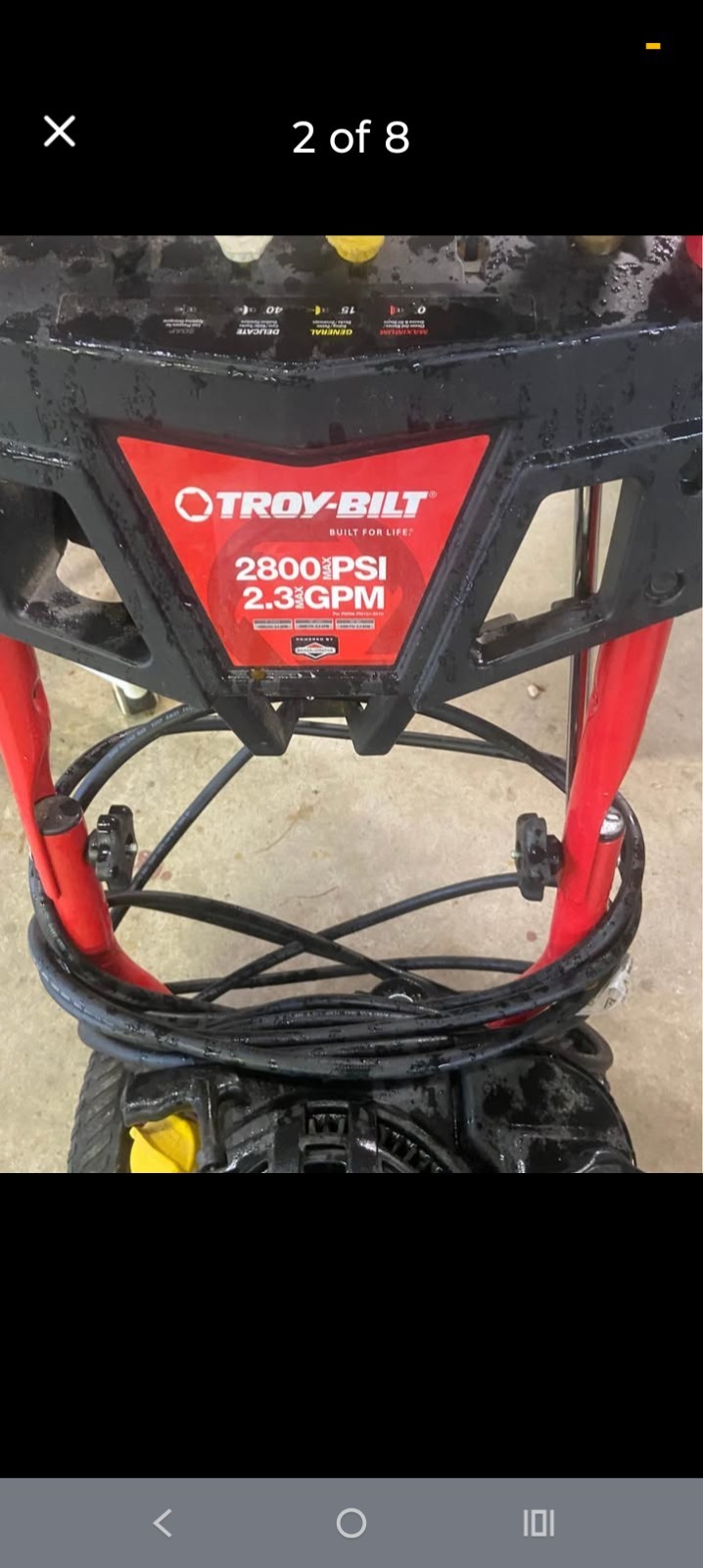 Troy-Bilt 2800 PSI 2.3 GPM Gas Cold Water Pressure Washer w/ Hose & Gun
