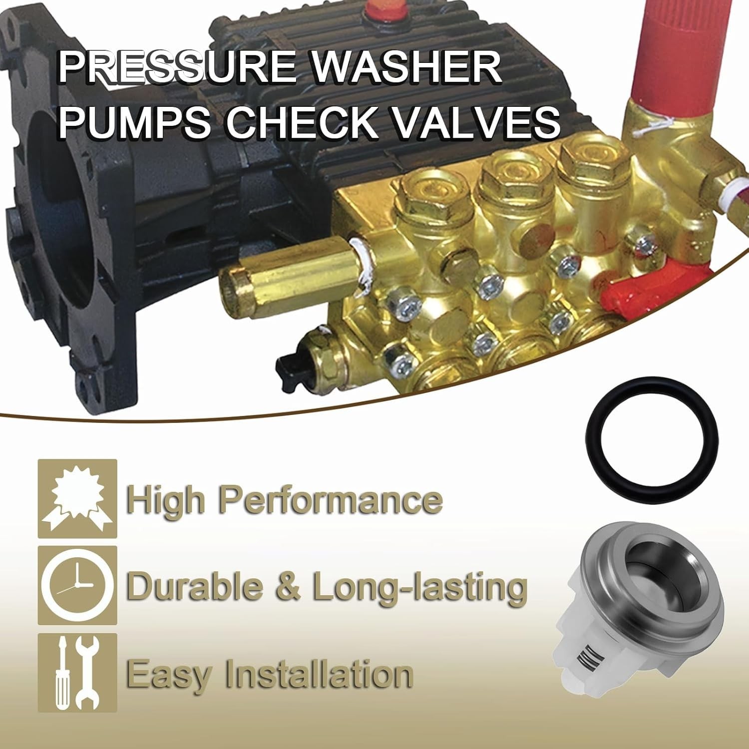 Pressure Washer Pump Check Valves Fits EZ TC TP TX Pumps K123 6 PCS