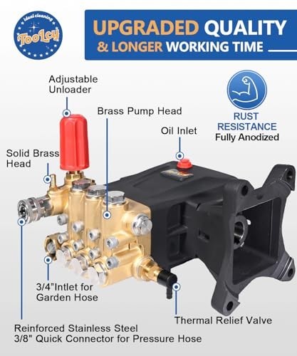 Pressure Washer Pump 4200 PSI 4.2 GPM Triplex Replacement for Gas Washer
