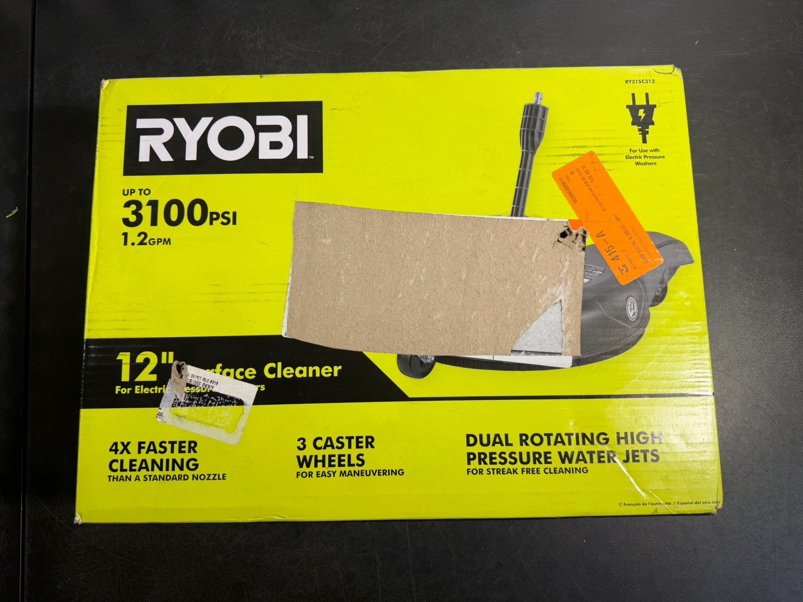RYOBI 12 in. 3100 PSI Electric Pressure Washer Surface Cleaner RY31SC12VNM