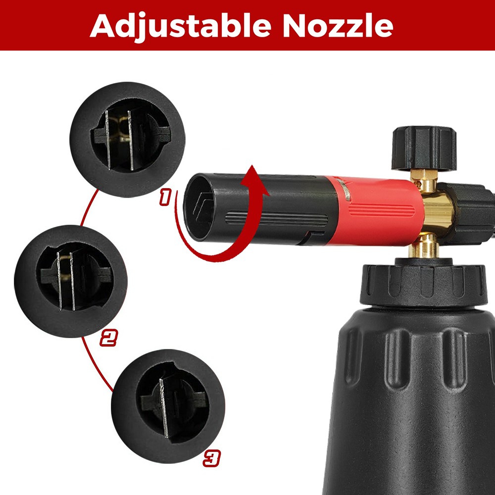 New Pressure Washer Gun Car Wash Soap Lance Cannon Spray Bottle Snow Foam Kit