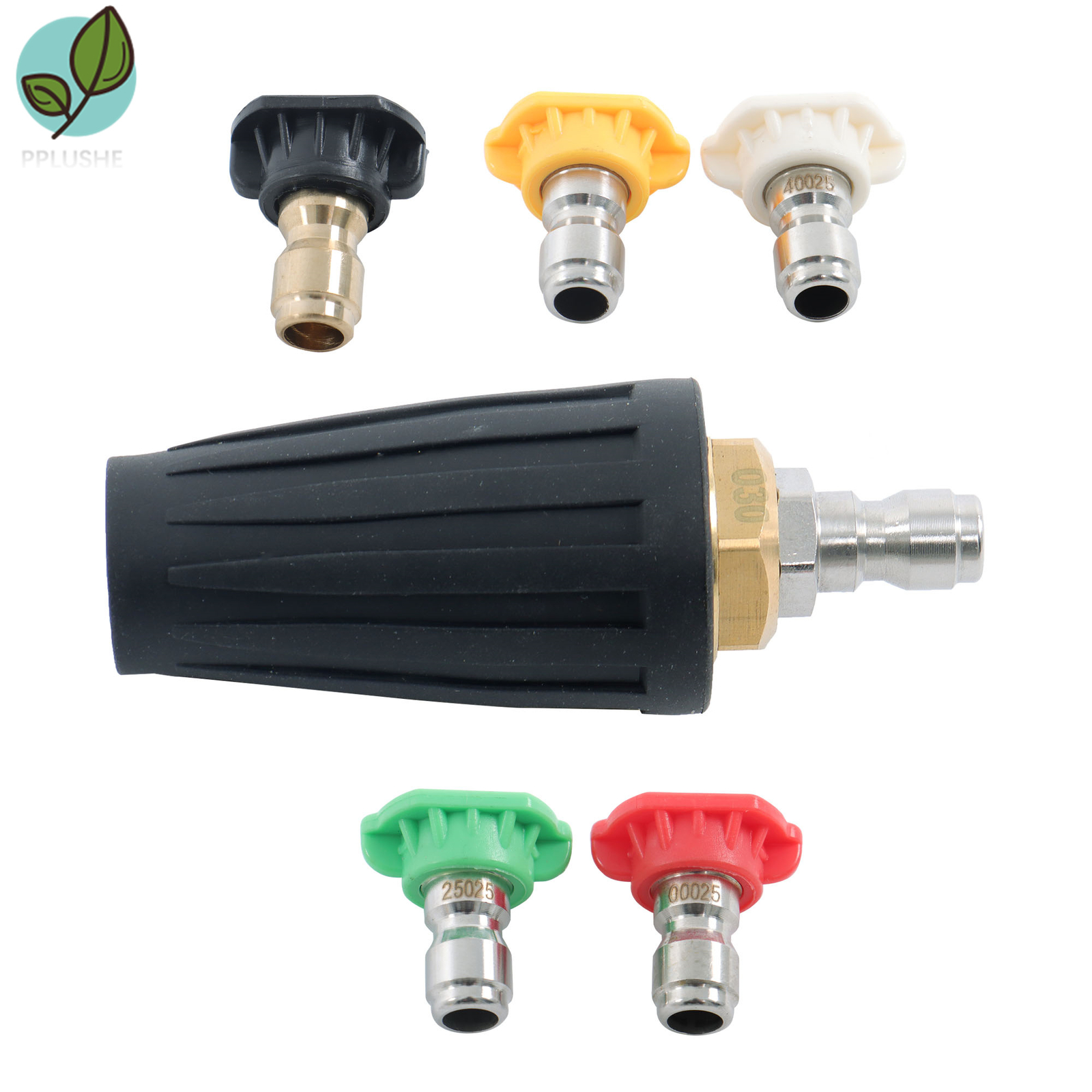 3600 Psi 1/4 Inch High Pressure With 5 Spray Nozzles Rotating Turbine Nozzle Set