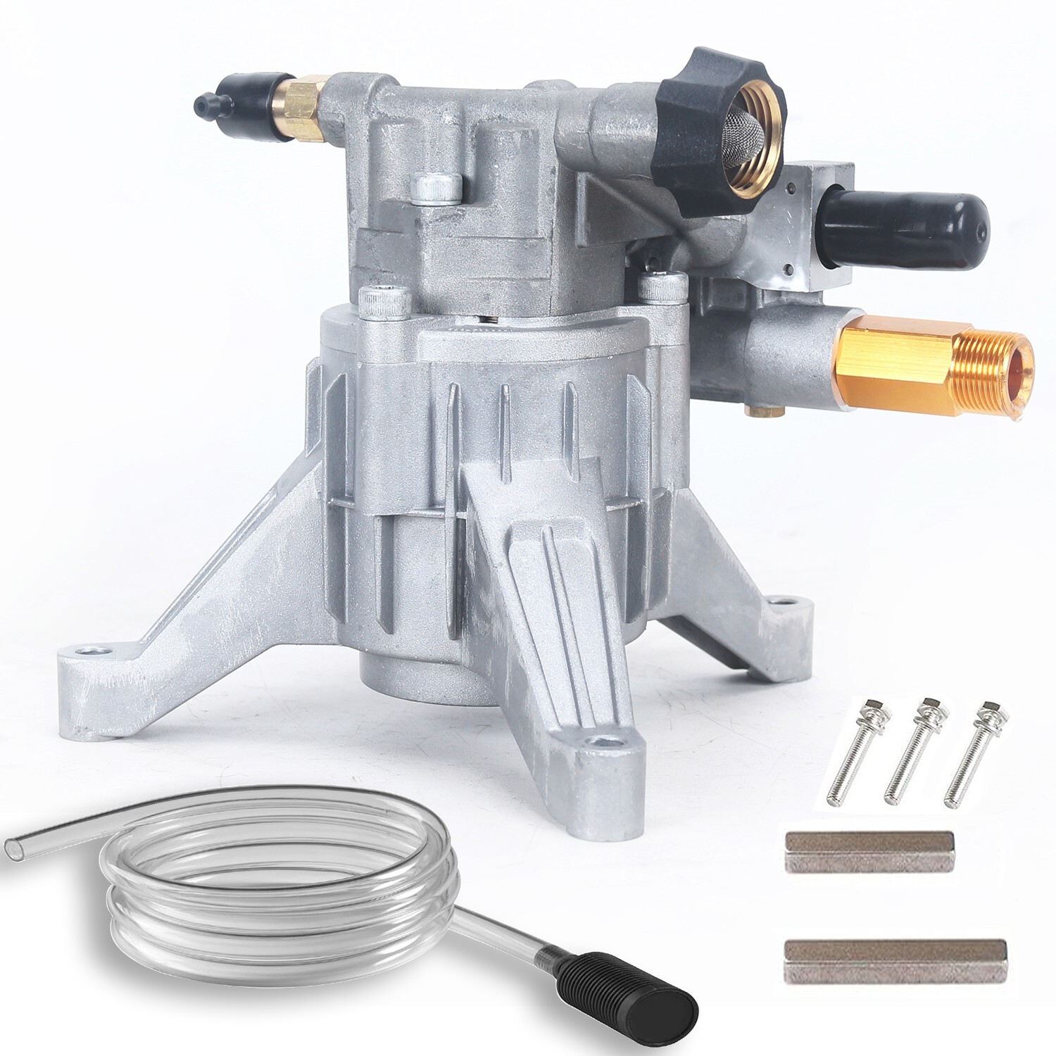 Pressure Washer Pump,Vertical 7/8″ Shaft, MAX 2700 PSI, 2.4 GPM, Rear Outlet+Key
