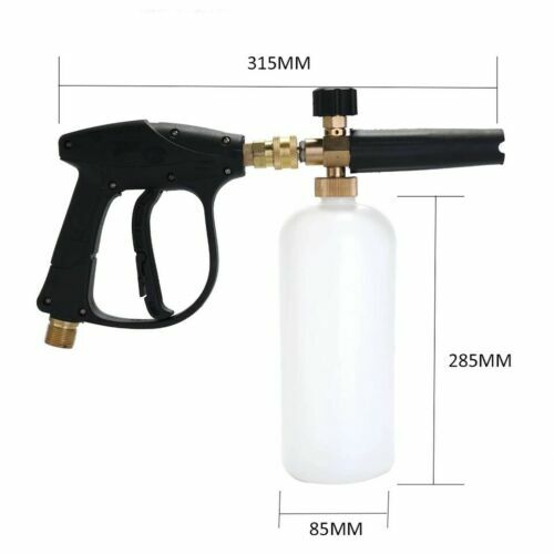 1/4″ Snow Foam Pressure Washer Gun Car Wash Soap Lance Cannon Spray Jet Bottle