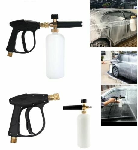 1/4″ Snow Foam Pressure Washer Gun Car Wash Soap Lance Cannon Spray Jet Bottle