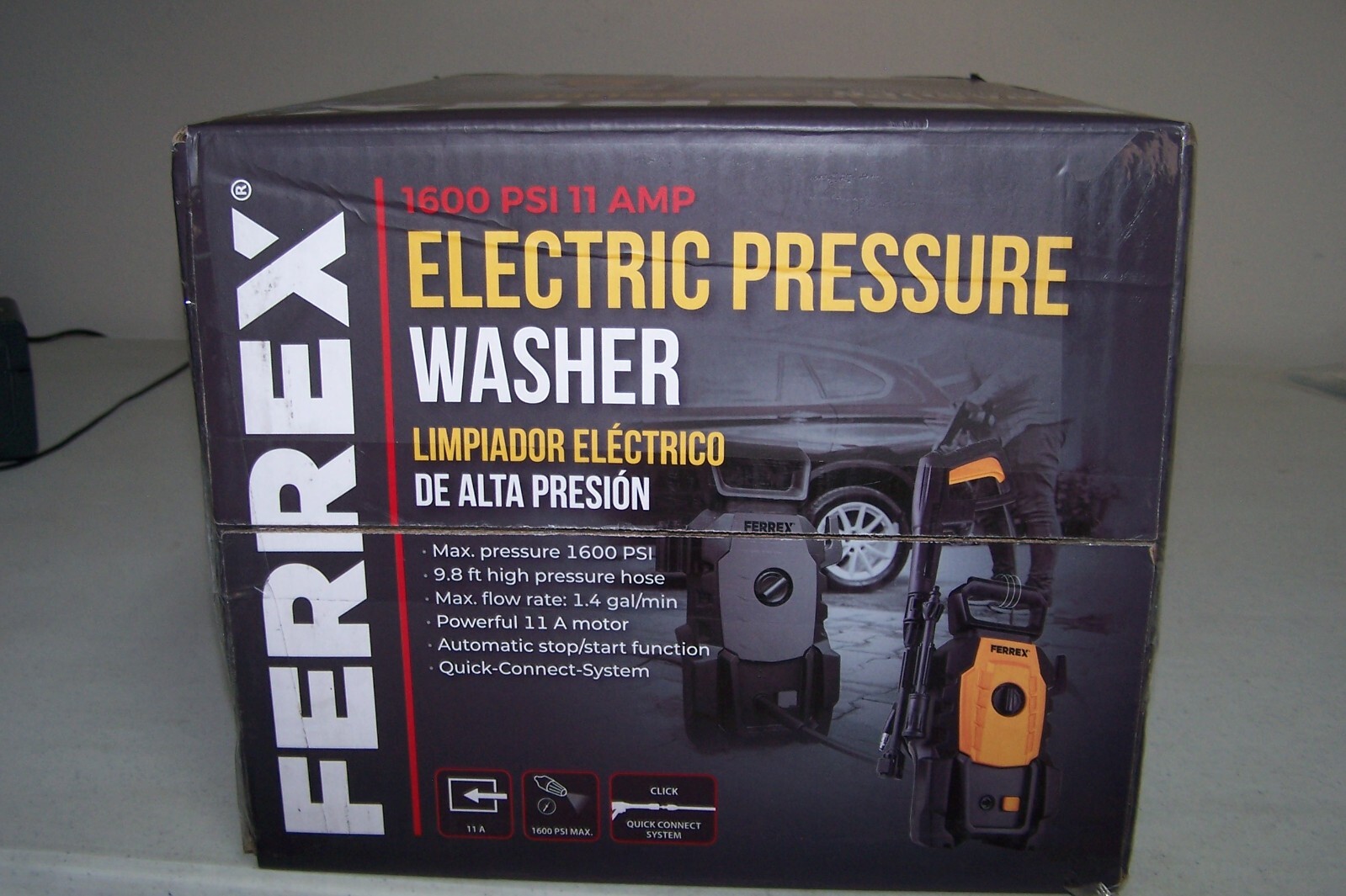 Ferrex 1600 PSI and 11 A Electric Pressure Washer NEW in Box Quick Connect Sys