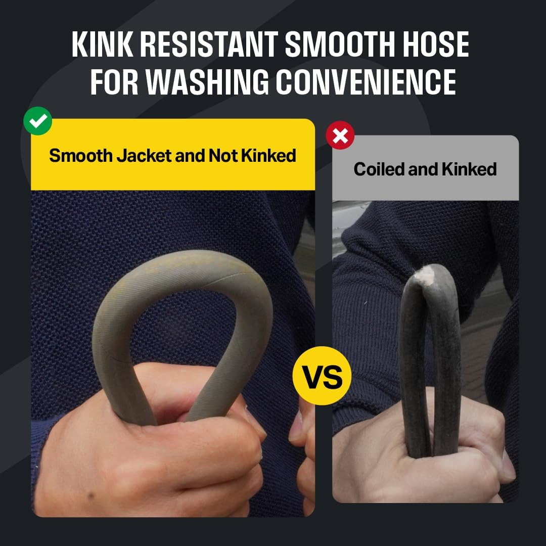 Active 75’ Pressure Washer Hose Compatible with Gas and Electric Pressure Washer