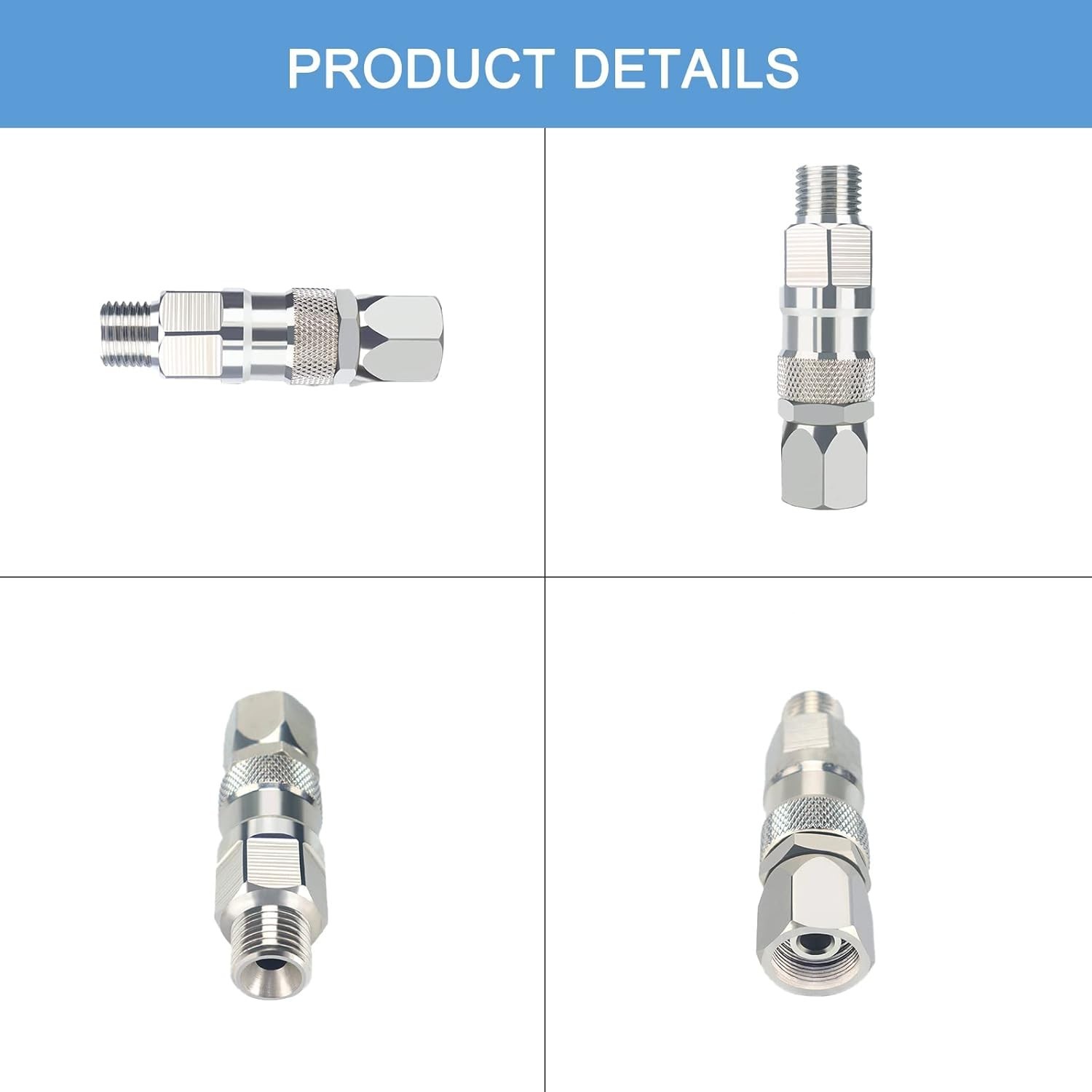 360-Degree Stainless Steel Sprayer Joint for High-Pressure Paint Guns – 1/4 inch