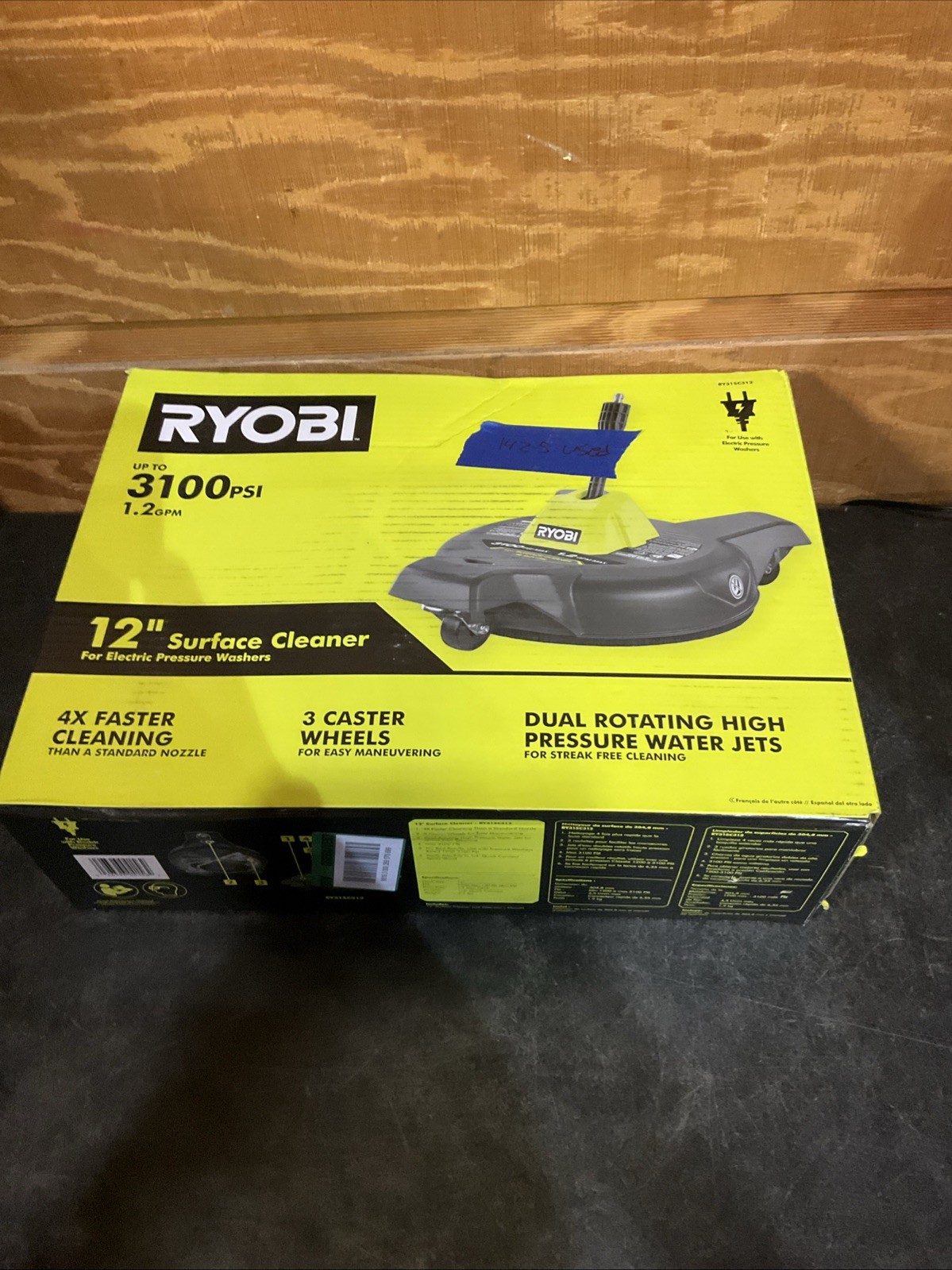 Ryobi RY31SC312 1.2GPM 12″ Surface Cleaner For Electric Pressure Washer