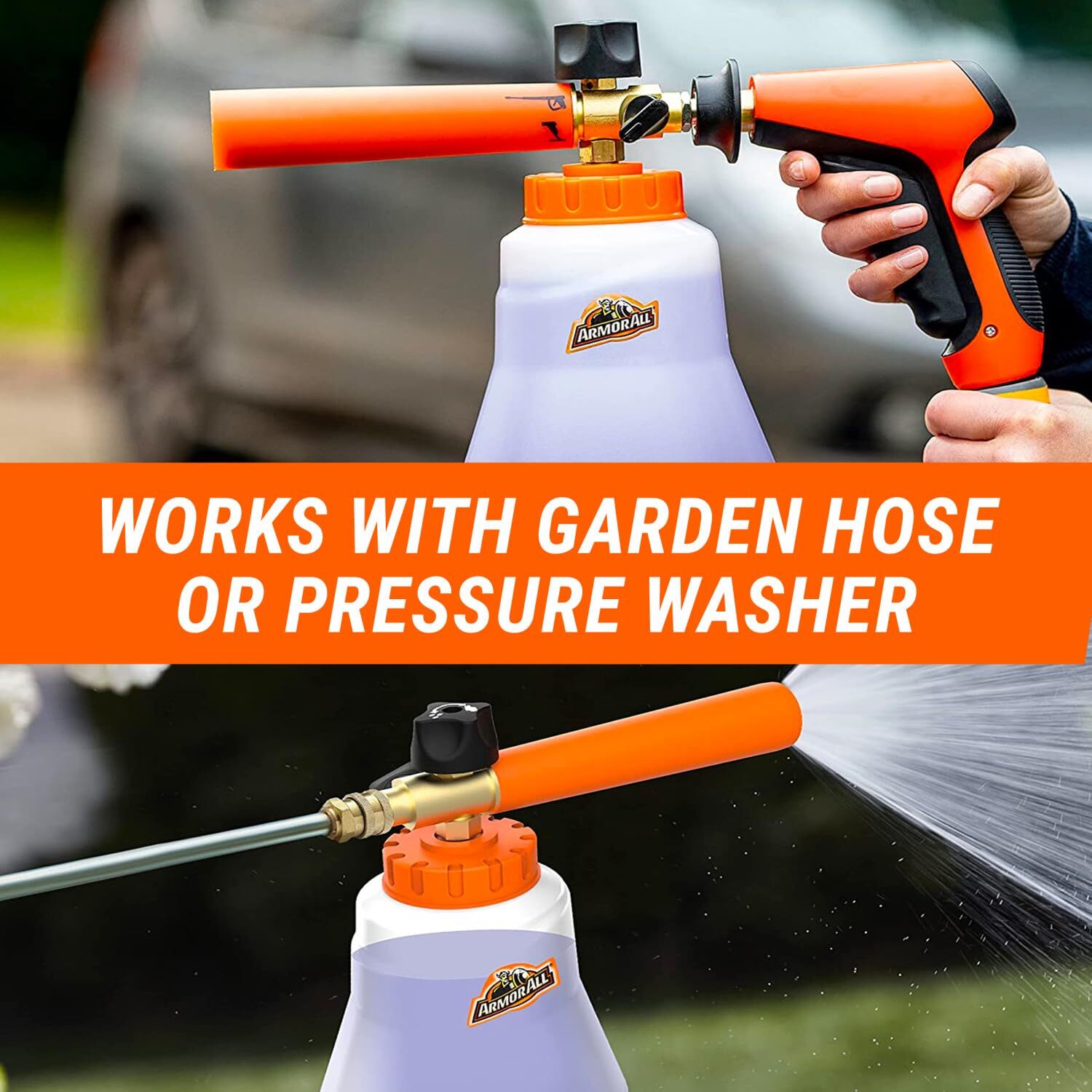Armor All 2 in 1 Foam Cannon Car Wash Kit with Hose Adapter and Pressure Washer
