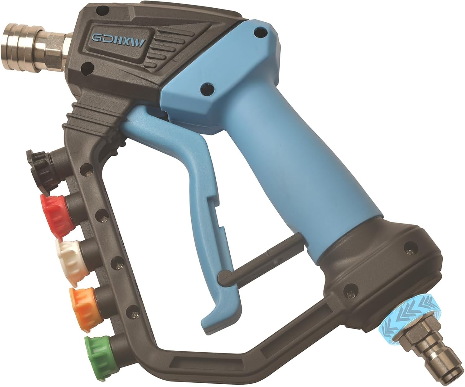 Short Lightweight Pressure Washer Gun – 5000 PSI with 5 Nozzle Loss Prevention
