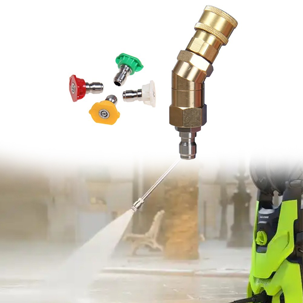 Adjustable High Pressure Nozzle Connector Kit with 360 Degree Rotation Feature